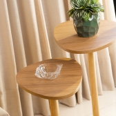 Mesa de Canto Orgânica Pé de Madeira - Conjunto 2 Mesas - Freijó