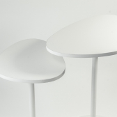 Mesa de Canto Orgânica - Conjunto 2 Mesas - Branco