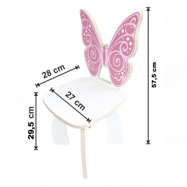 Mesa Infantil Borboleta - Mesa + 1 Cadeira