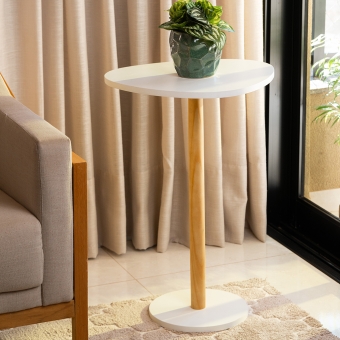 Mesa de Canto Orgânica Pé de Madeira