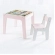 Mesa Infantil MDF Quadrinhos (Kit 1 Mesa + Cadeiras) - Branco / Rosa (1 Cadeira)
