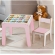 Mesa Infantil MDF Quadrinhos (Kit 1 Mesa + Cadeiras) - Branco / Rosa (1 Cadeira)
