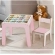 Mesa Infantil MDF Quadrinhos (Kit 1 Mesa + Cadeiras) - Branco / Rosa (1 Cadeira)