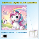 Mesa Infantil MDF Reino Unicórnio (Kit 1 Mesa + Cadeiras) - Branco (1 Cadeira)