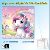 Mesa Infantil MDF Reino Unicórnio (Kit 1 Mesa + Cadeiras) - Branco (1 Cadeira)