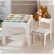 Mesa Infantil MDF Quadrinhos (Kit 1 Mesa + Cadeiras) - Branco (1 Cadeira)