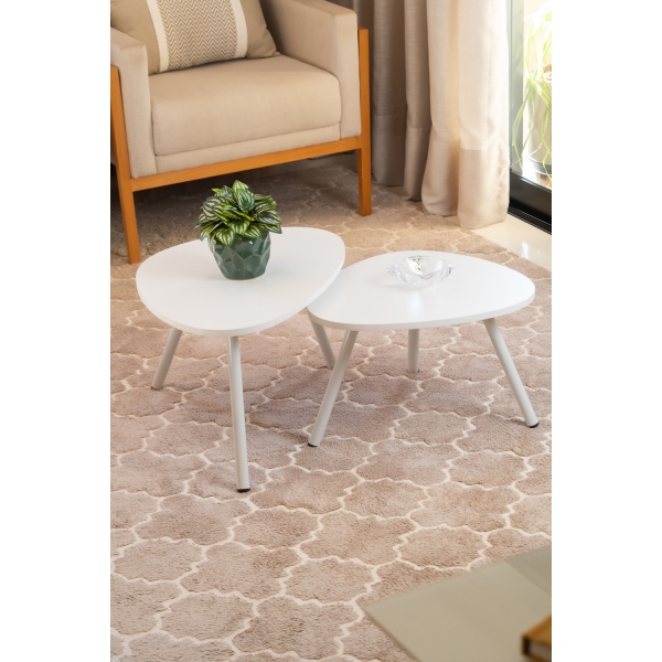 Mesa de Centro Orgânica - Branco