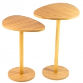 Mesa de Canto Orgânica Pé de Madeira - Conjunto 2 Mesas - Freijó