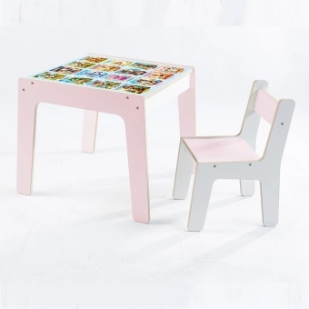 Mesa Infantil MDF Quadrinhos (Kit 1 Mesa + Cadeiras)