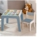 Mesa Infantil MDF Quadrinhos (Kit 1 Mesa + Cadeiras) - Branco / Azul (1 Cadeira)