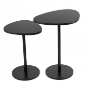 Mesa de Canto Orgânica - Conjunto 2 Mesas - Preto