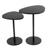 Mesa de Canto Orgânica - Conjunto 2 Mesas - Preto