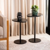 Mesa de Canto Orgânica - Conjunto 2 Mesas - Preto