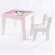 Mesa Infantil MDF Reino Unicórnio (Kit 1 Mesa + Cadeiras) - Branco / Rosa (1 Cadeira)