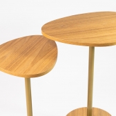 Mesa de Canto Orgânica - Conjunto 2 Mesas - Freijó / Freijó