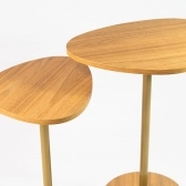 Mesa de Canto Orgânica - Conjunto 2 Mesas - Freijó / Freijó