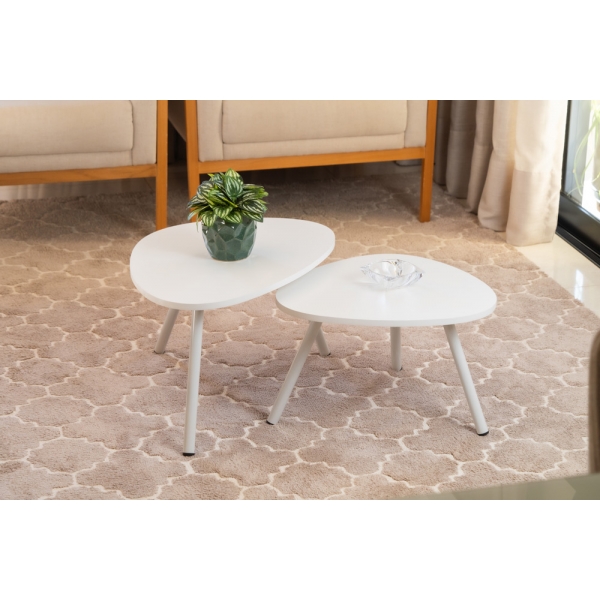 Mesa de Centro Orgânica - Branco