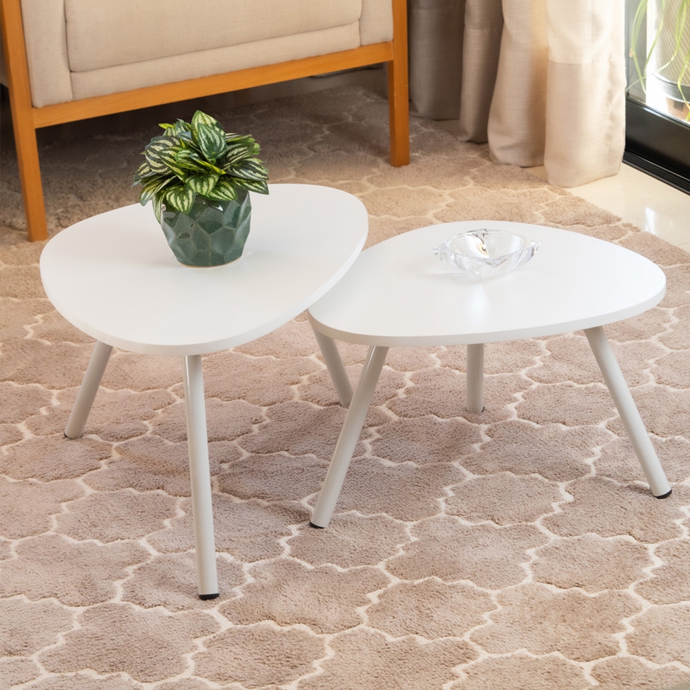 Mesa de Centro Orgânica - Branco