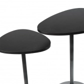 Mesa de Canto Orgânica - Conjunto 2 Mesas - Preto