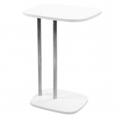 Mesa de Apoio Lateral Sofá - Branco Cromo