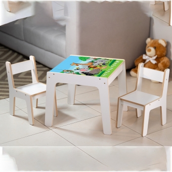 Mesa Infantil MDF Safari (Kit 1 Mesa + Cadeiras)