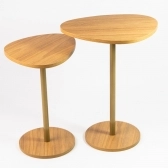 Mesa de Canto Orgânica - Conjunto 2 Mesas - Freijó / Freijó